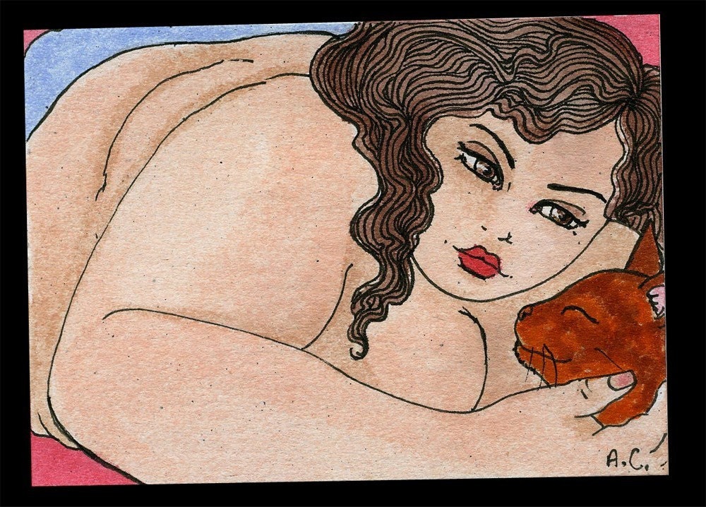 Blue undies reproduction print 5x7