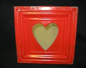 AUTHENTIC Vintage Tin Ceiling Mirror Valentines Shabby Recycled CHIC S 140-12