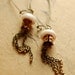 LAST PAIR - the clockwork jellyfish (pink) - steampunk inspired chain tentacle jellyfish earrings