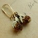 cherie - vintage brass leaf and rose earrings