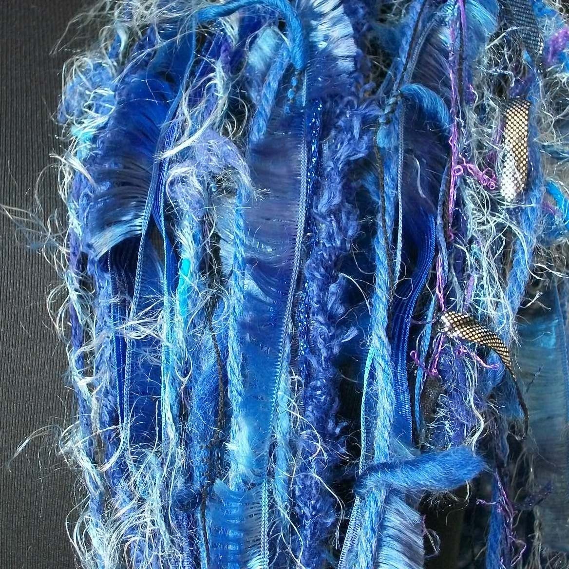 Hand Knit BLUE-tiful Scarf Wrap