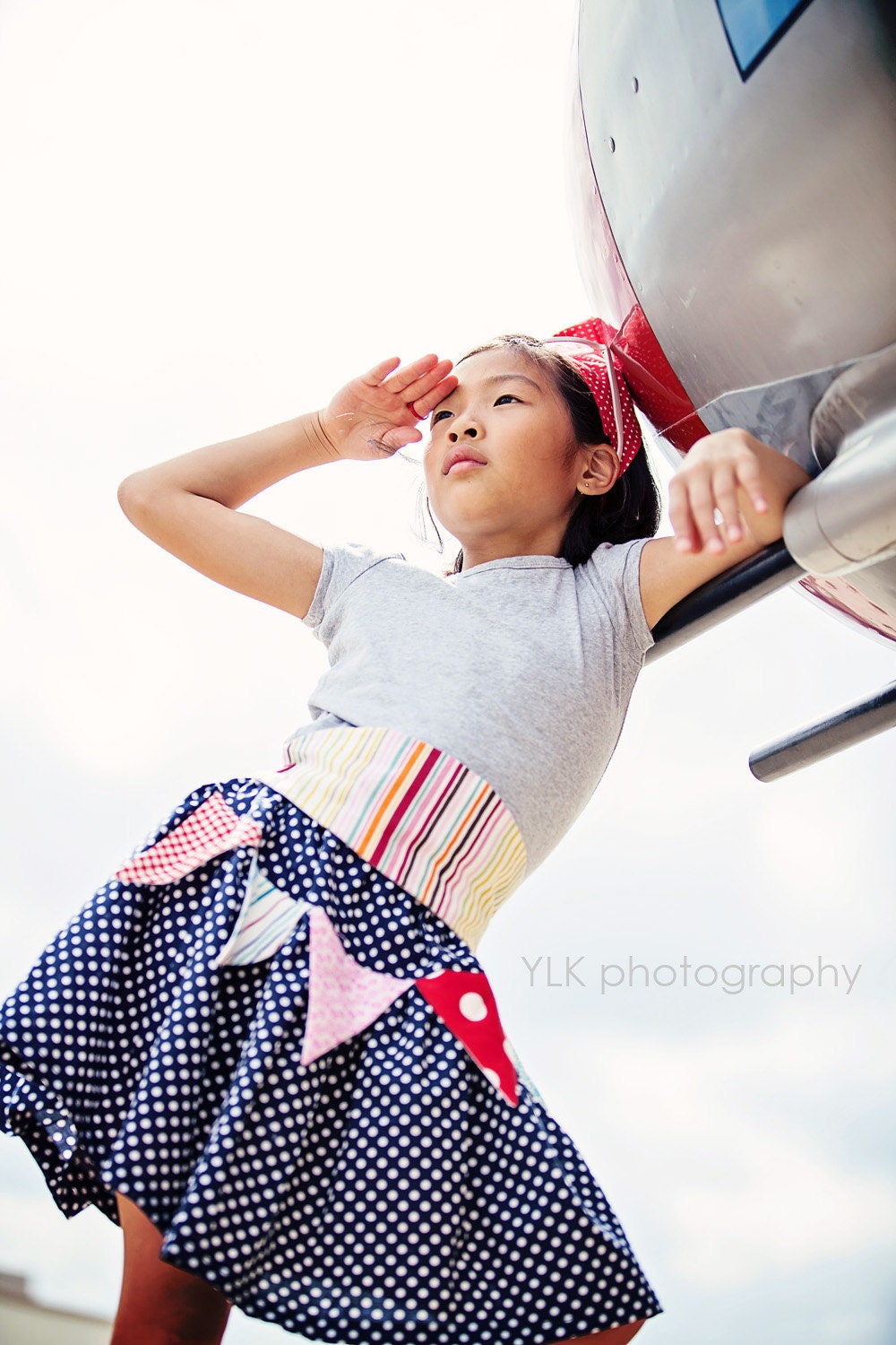 Girls BANNER DAY Pennant Flag Skirt with Cummerbund... Sizes 2T through 12