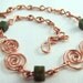 Copper Green Stone Bracelet 8 inches SALE (Was 25.00)
