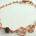 Copper Green Stone Bracelet 8 inches SALE (Was 25.00)
