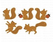 Wall Art Vinyl Decal Sticker Home Kids - Tree series - SQUIRRELS /// Create your own tree decal