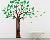 Wall Art Vinyl Decal Sticker Home Kids - Tree series - R Leaves Tree