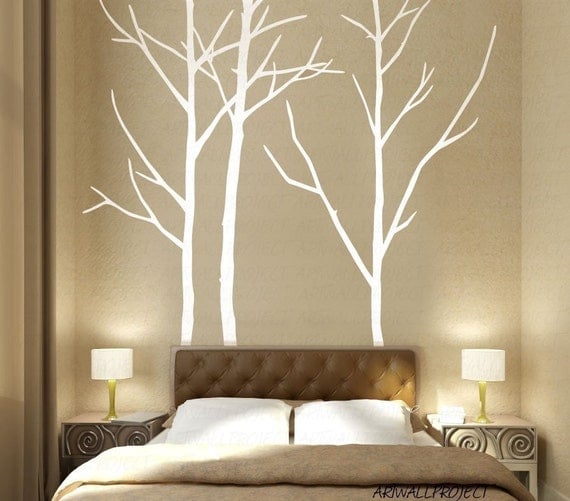 Wall Art Vinyl Decal Sticker Home Style - A3 Forest Three Trees 101