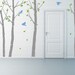 Wall Art Vinyl Decal Sticker Home Style - LEAFY Birch Tree 101 inches with birds