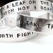 Stamped Serenity Prayer Custom Silver Metal Thick Cuff Bracelet