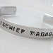 Harry Potter Mischief Stamped Custom Fancy Silver Metal Bracelet