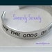 The Hunger Games May the Odds Custom Silver Metal Cuff Bracelet