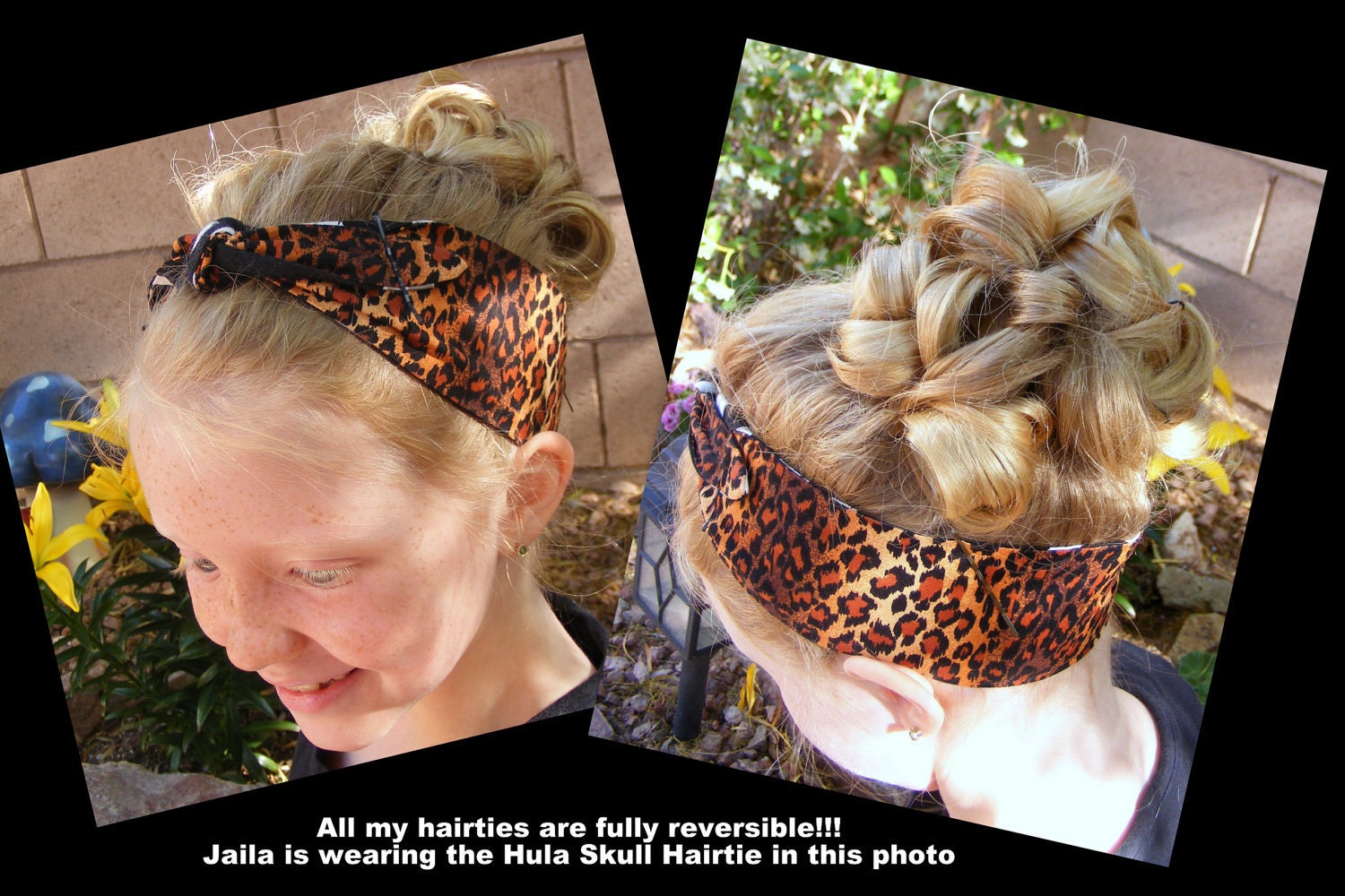 ON SALE - 2 Dollars Off - Retro Cherry and Polka Dot Hair Tie - Bandana - Rockabilly Hair Tie - Headband - Reversible