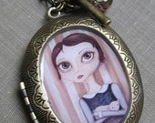 Locket - Sophie and her Pig antique locket