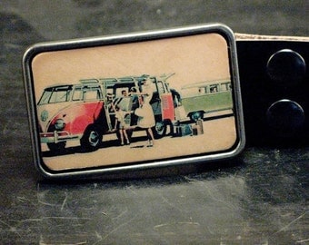 VW Volkswagen van leather belt buckle