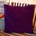 purple accent  cushion cover, aubergine pillow cover 18 inch