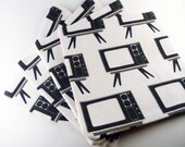 Vintage Television Fabric Coasters