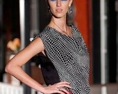 Snakeskin Cowl Neck Blouse - Size M/L