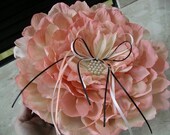 Composite Oversized Pink Peony Rose Flower Petal Ring Bearer Pillow Bloom