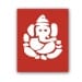 Hindu God Ganesh Fine art print - ganesh silhouette,red color,hindu god,elephant god,worship