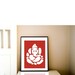 Hindu God Ganesh Fine art print - ganesh silhouette,red color,hindu god,elephant god,worship