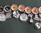 Writers Charm Bracelet Got Words Authors Literary Bookish Jewelry