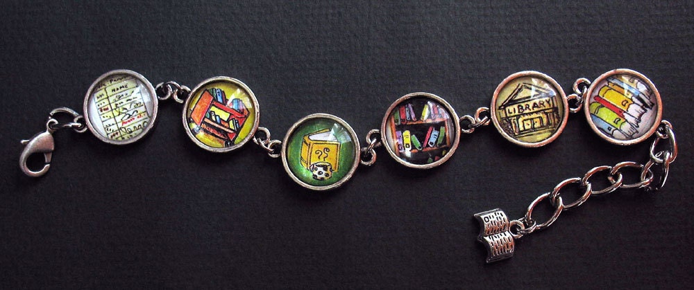 Library Librarian Bracelet Literary Jewelry