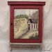 Primitive Cabinet, Handpainted, Willow, Sheep, Church, Spring