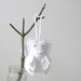 Angel Owl Felt Christmas Ornament // White Woodland // Shimmery Tulle Wings by OrdinaryMommy on Etsy