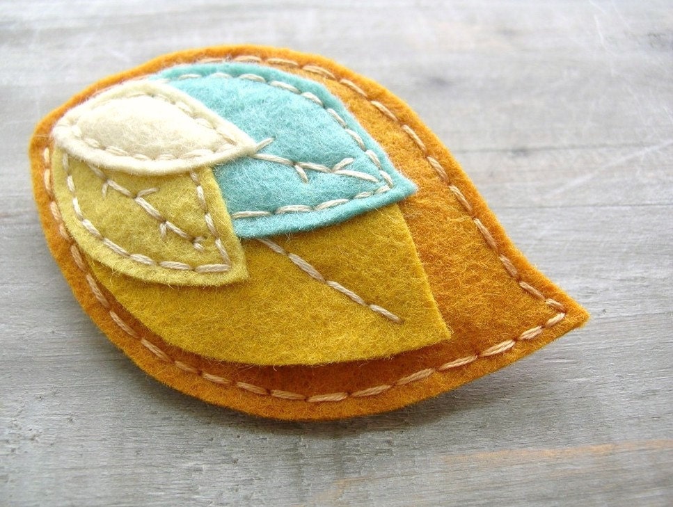 Felt Leaf Fascinator Woodland Hair Accessory for Women by OrdinaryMommy on Etsy