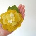 Large Felt Hair Flower // Yellow Mum// Spring Fashion // Womens Hair Accessory // Handmade by OrdinaryMommy on Etsy