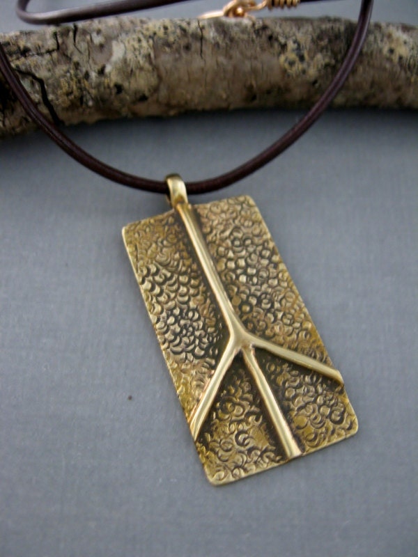 Bohemian Bronze Peace Pendant