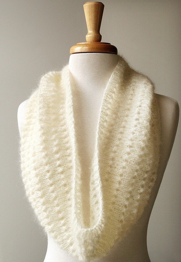Snood Knitting Pattern - Genevieve Cowl Neckwarmer Scarf - Infinity Scarf - PDF Electronic Delivery