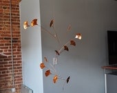 Copper Mobile Handmade Copper Mobile w Ginkgo Leaves
