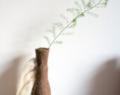 vase wetfelted recycled a glass bottle for flowers or as decoration to be ordered