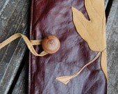 Big leaf maple recycled leather wallet
