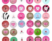 Gymnastics Digital Collage Sheet 1 inch Circles