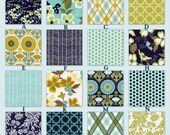 Custom Crib Bedding Set  YOU DESIGN- Modern Meadow in Lake
