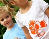 Custom Personalized Girl Boy Finding Nemo Applique T Shirt