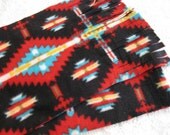 Last One - Indian Blanket Pattern Winter  Fleece Scarf - Southwestern Saddleblanket
