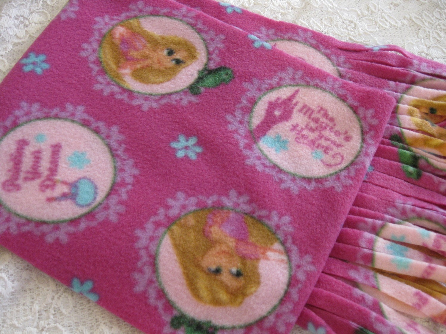 Rapunzel is Tangled Winter  Fleece Scarf