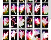 Rainbow Glow Fairies - Instant Download Printable Digital Collage Sheet - 1x2 Domino Size 339
