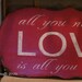 LOVE is all you need vintage style sign red chippy cracked paint