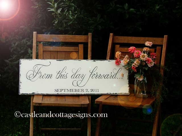 From this day Forward vintage sign weddings anniversary gift