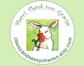 Custom Round Seals - Labels for your shop 45 Merci Gracious Thank You
