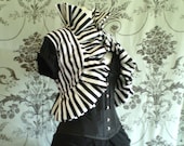 Circus stripe oversized ruffle jacket-made for buyer in any size