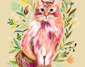 Prairie Cat- 8x10 print - vertical