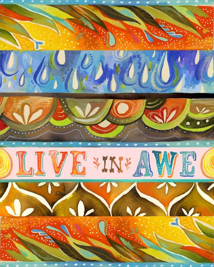 Live in Awe- 8x10 print - vertical