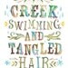 Creek Swimming- 8x10 print - vertical