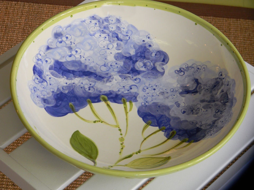 large shallow hydrangea bowl