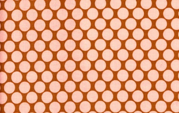 SHOP CLOSING Clearance Sale - Amy Butler Full Moon Polka Dots in Camel Rare and Hard to Find